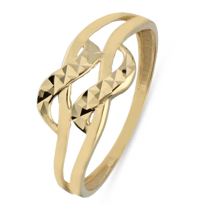 Gold Spiral Shaped Ring 18KT - FKJRN18KU2025 - Image 2