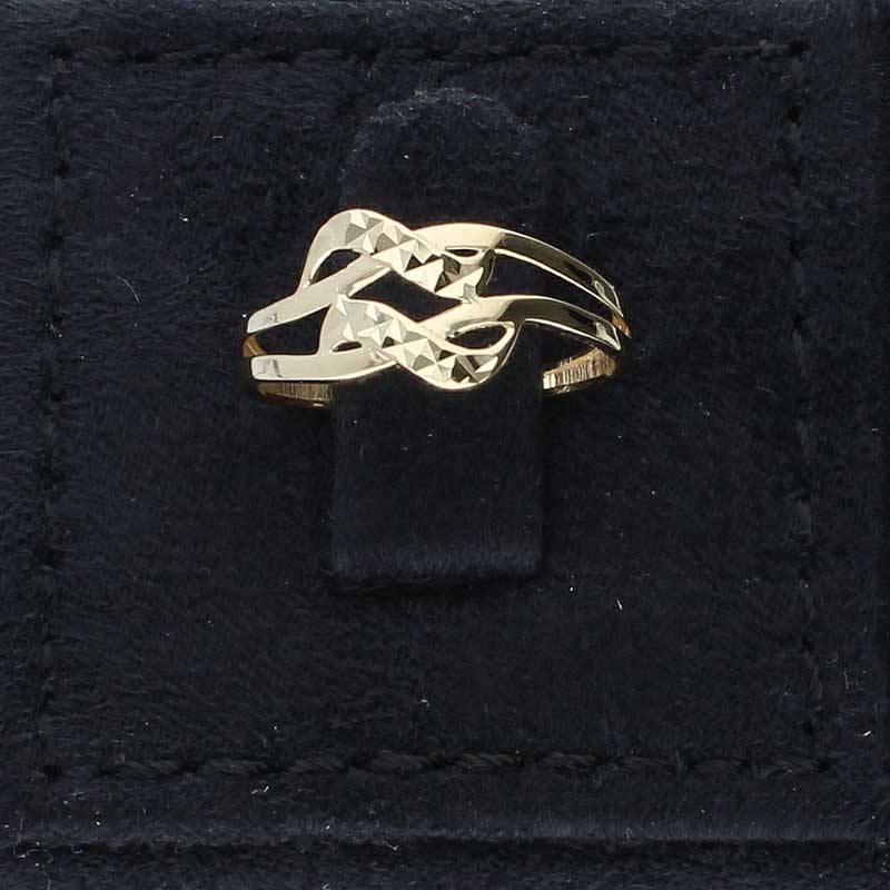 Gold Spiral Shaped Ring 18KT - FKJRN18KU2025 - Image 8