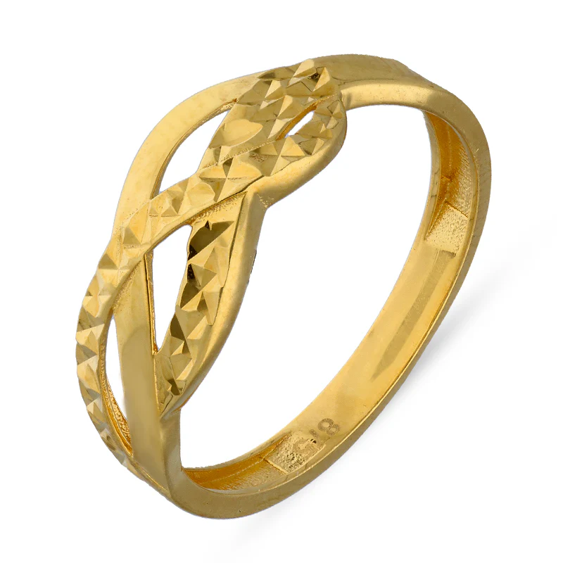 Gold Spiral Shaped Ring 21KT - FKJRN21KU2113
