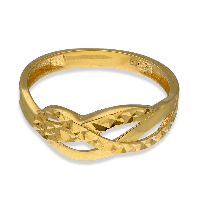 Gold Spiral Shaped Ring 21KT - FKJRN21KU2113 - Image 2