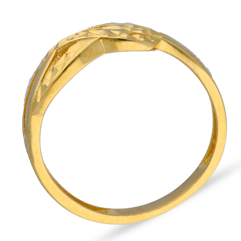 Gold Spiral Shaped Ring 21KT - FKJRN21KU2113 - Image 3