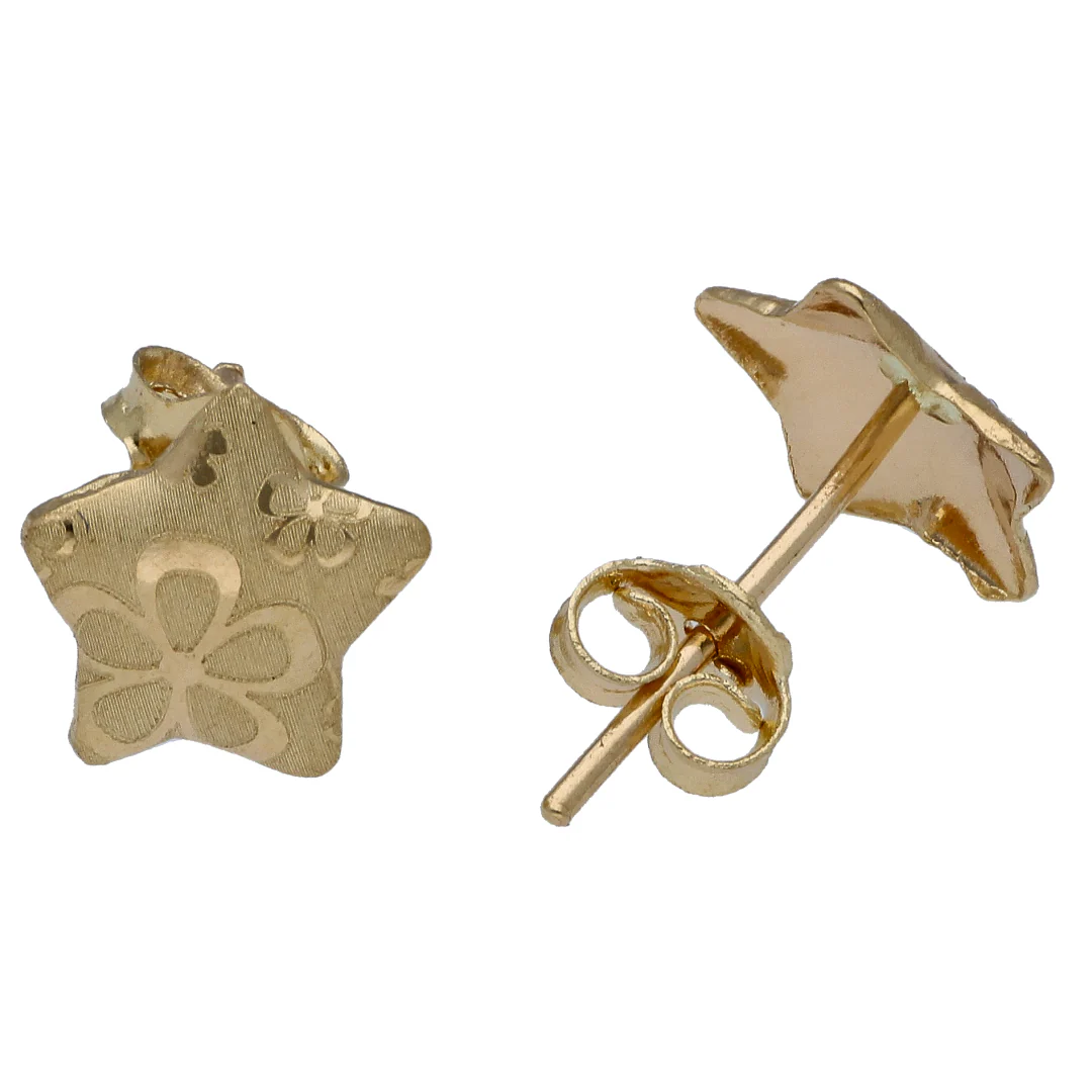 Gold Star Shaped Pendant Set 18KT - FKJNKLST18KU6486 - Image 4