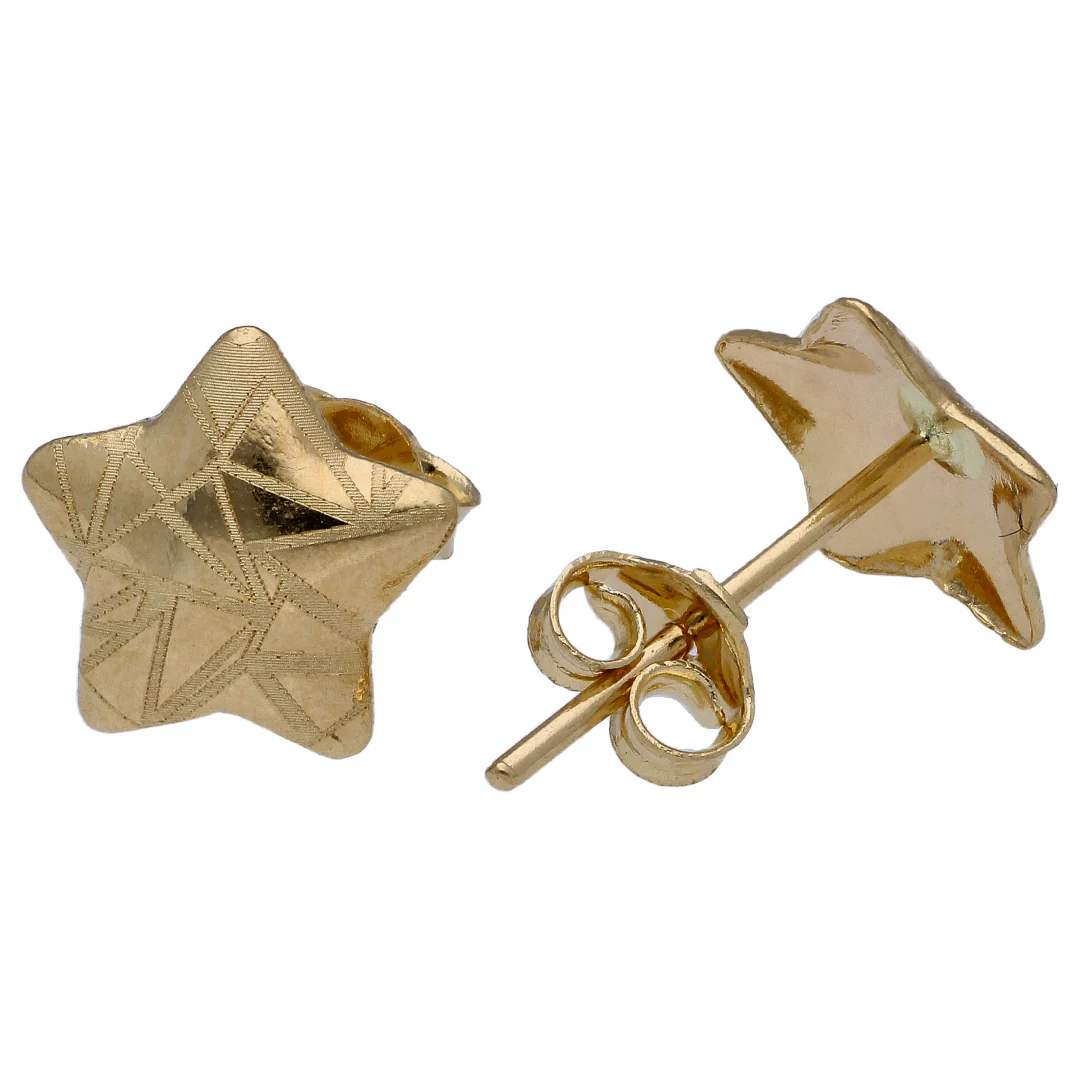 Gold Star Shaped Pendant Set 18KT - FKJNKLST18KU6519 - Image 4