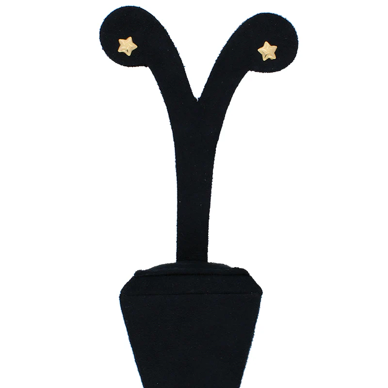 Gold Star Shaped Stud Earrings 18KT - FKJERN18KU3007 - Image 3