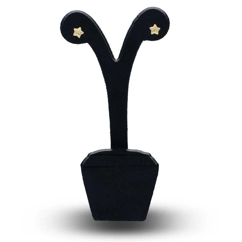 Gold Star Shaped Stud Earrings 18KT - FKJERN18KU3028 - Image 4