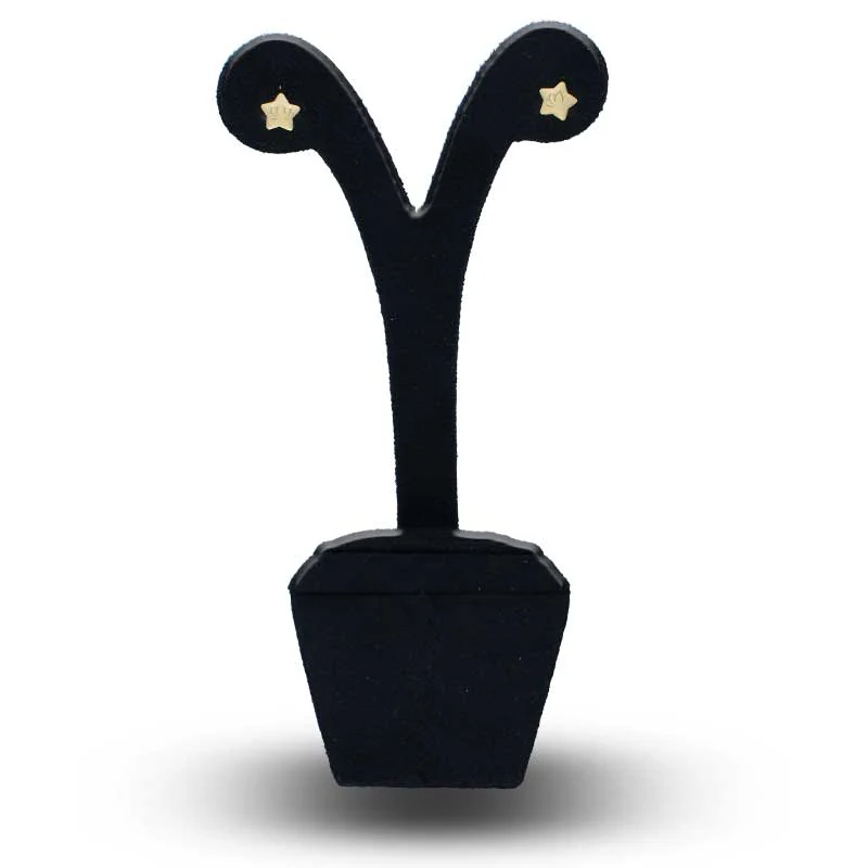 Gold Star Shaped Stud Earrings 18KT - FKJERN18KU3030 - Image 4