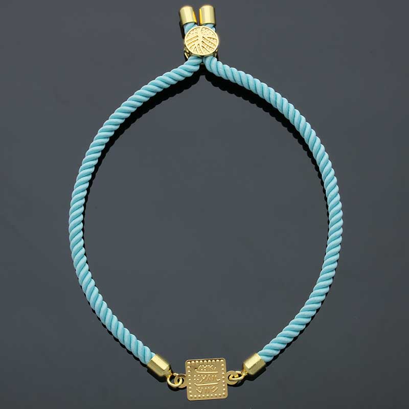 Gold String Bracelet 21KT - FKJBRL21KU1091 - Image 2