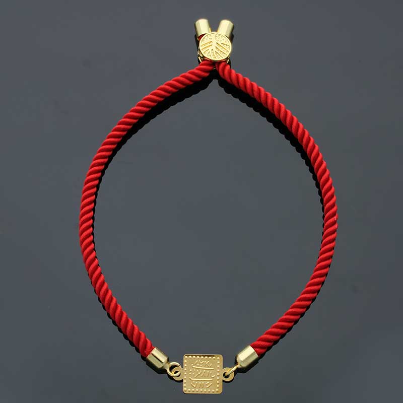 Gold String Bracelet 21KT - FKJBRL21KU1092 - Image 2