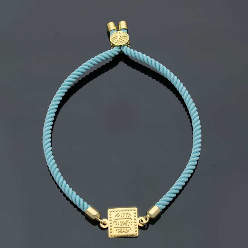 Gold String Bracelet 21KT - FKJBRL21KU6580 - Image 11
