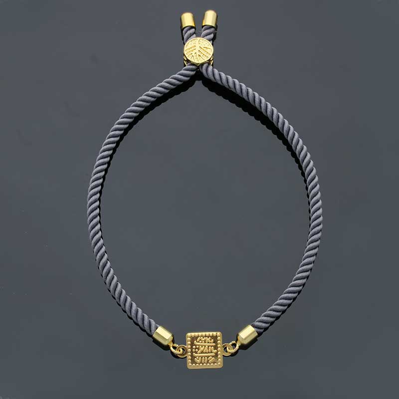 Gold String Bracelet 21KT - FKJBRL21KU6580 - Image 7