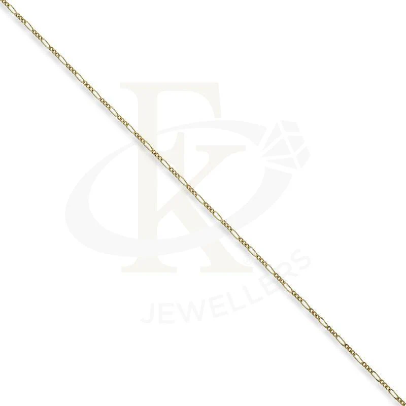 Gold Thin Figaro Chain Bracelet 18KT - FKJBRL18K2418 - Image 2