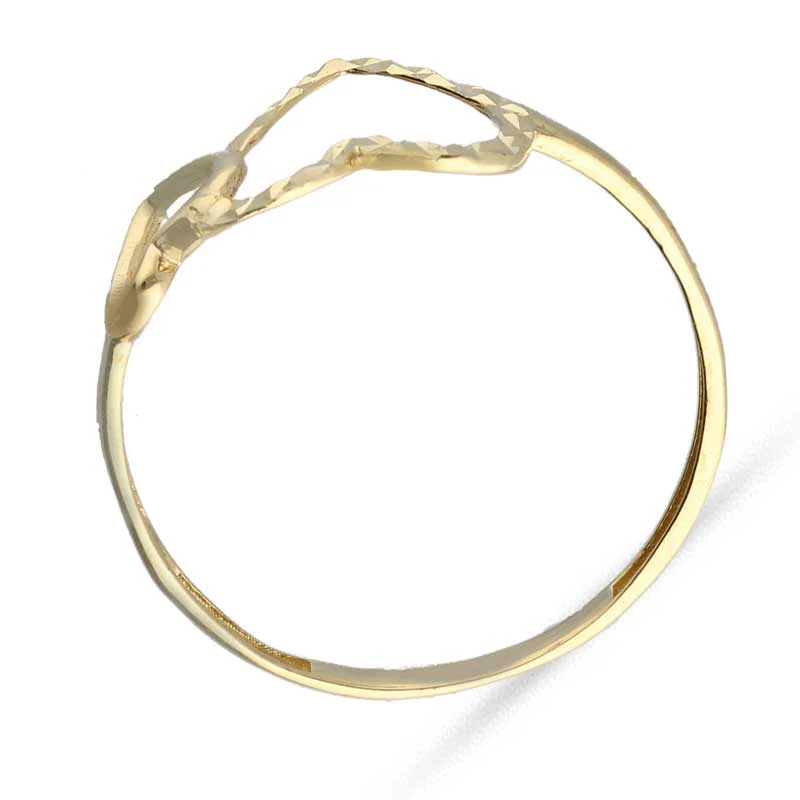 Gold Twin Heart Shaped Ring 18KT - FKJRN18KU2027 - Image 5
