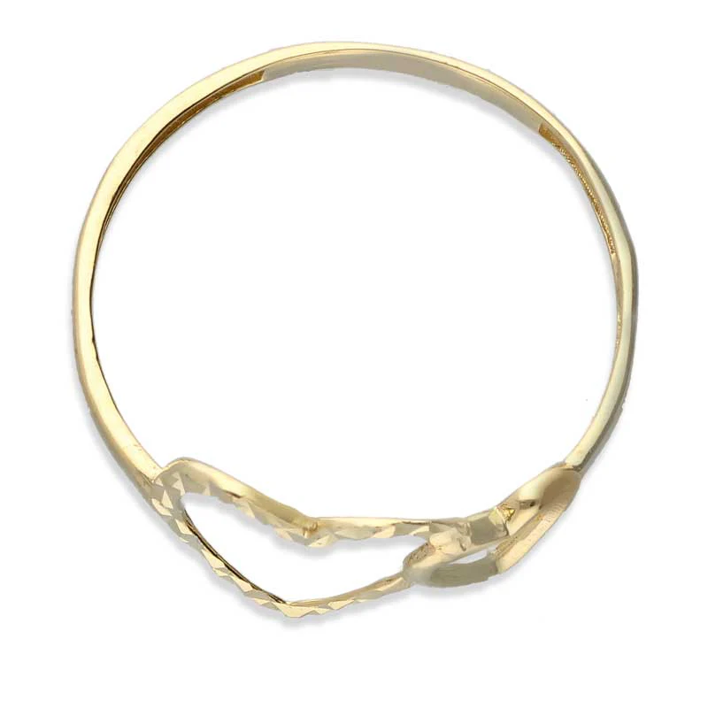 Gold Twin Heart Shaped Ring 18KT - FKJRN18KU2027 - Image 6