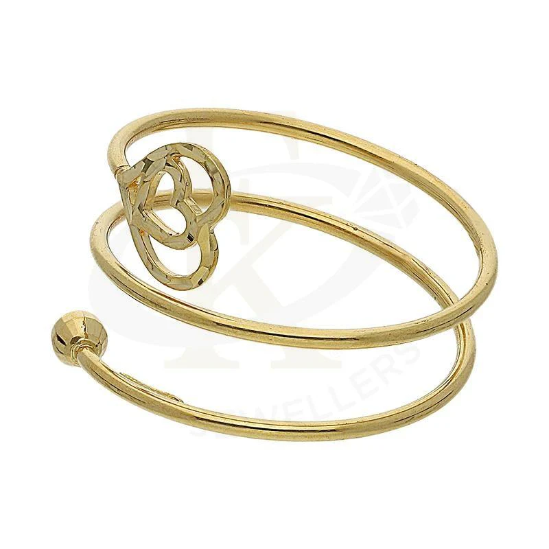Gold Twin Heart Shaped Spiral Ring 18KT - FKJRN18K2783 - Image 4