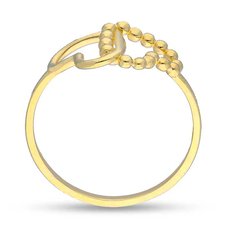 Gold Twin Hearts Ring 18KT - FKJRN18KU2101 - Image 4