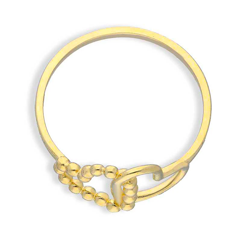 Gold Twin Hearts Ring 18KT - FKJRN18KU2101 - Image 5
