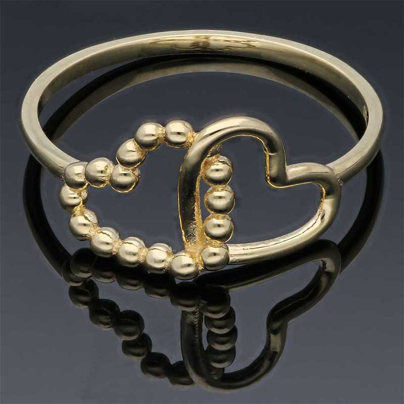Gold Twin Hearts Ring 18KT - FKJRN18KU2101 - Image 7