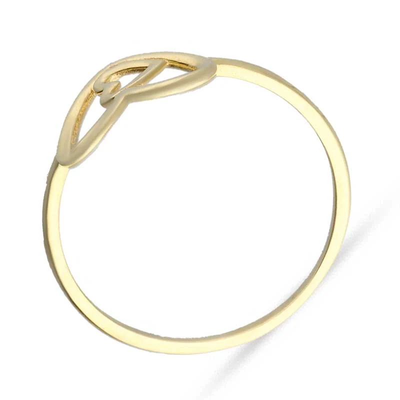 Gold Twin Hearts Shaped Ring 18KT - FKJRN18KU2019 - Image 5