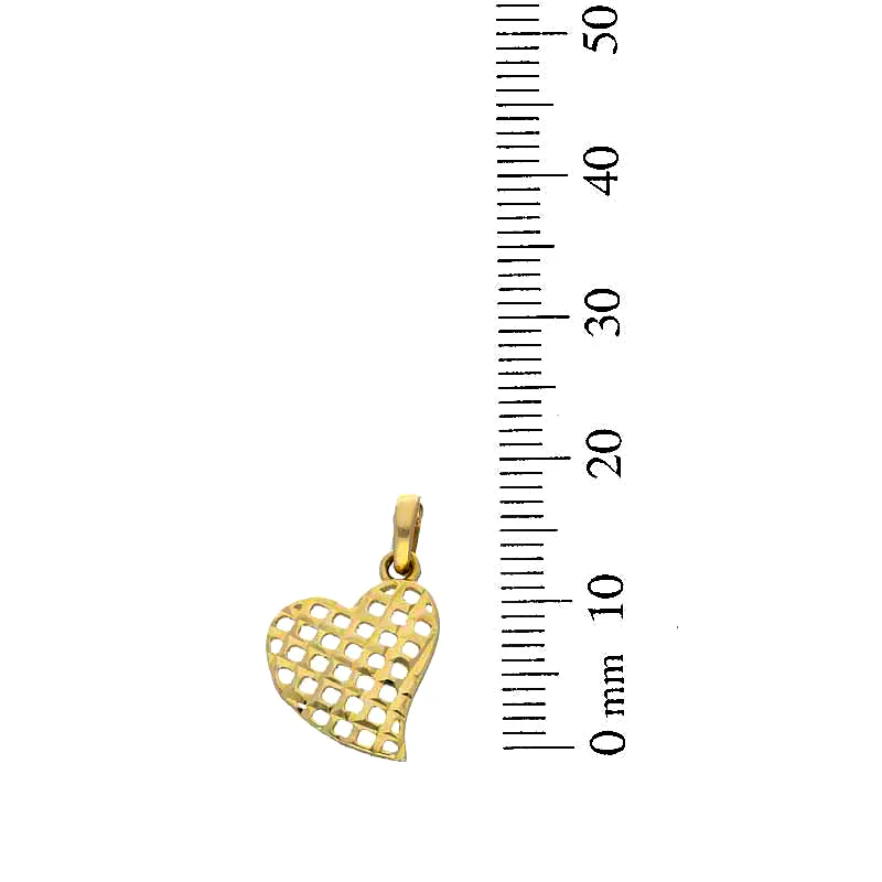Gold Twisted Heart Pendant 18KT - FKJPND18KU1055 - Image 2