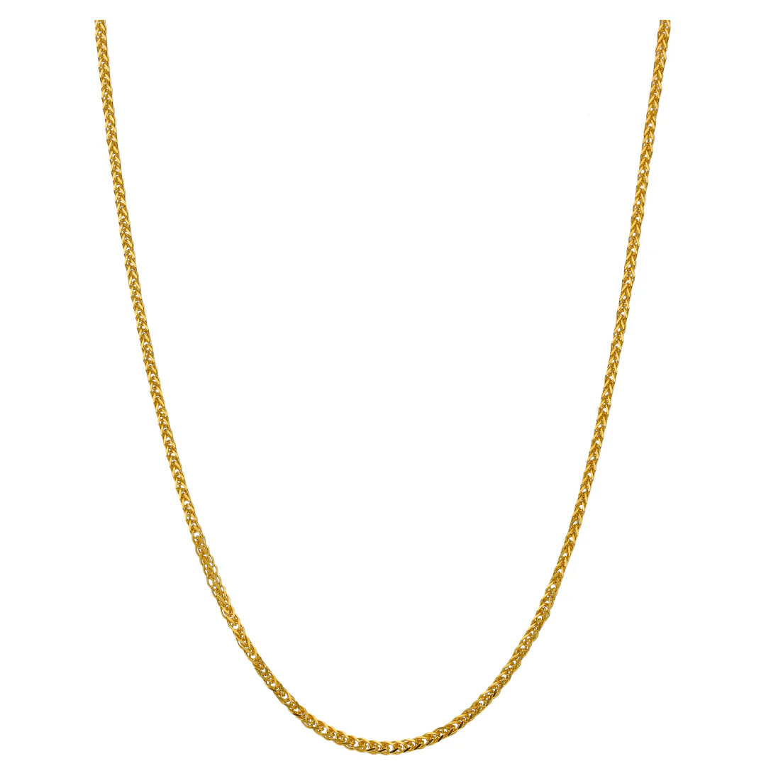 Gold Wheat Chain 22KT - FKJCN22KU6639 - Image 2