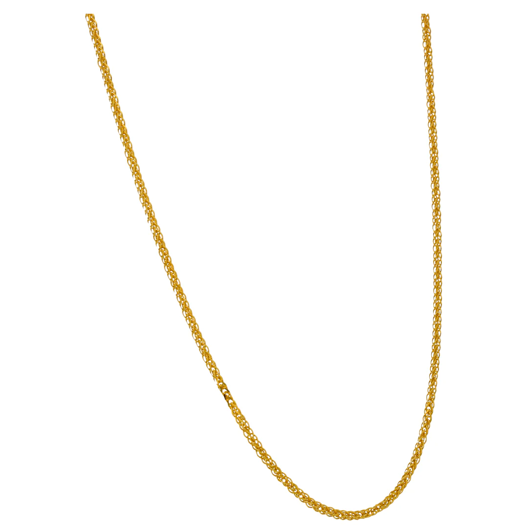 Gold Wheat Chain 22KT - FKJCN22KU6639 - Image 3