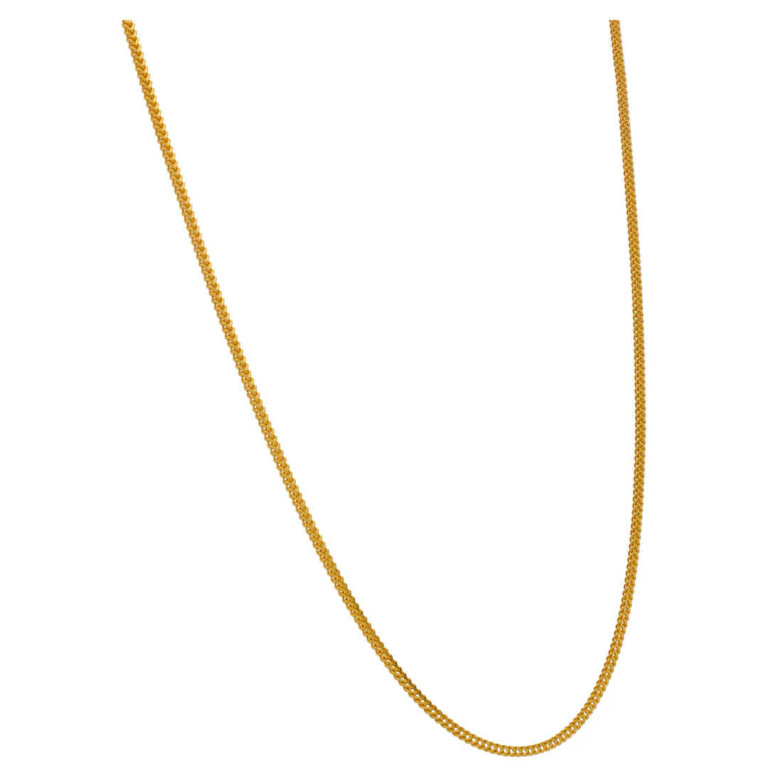 Gold Wheat Chain 22KT - FKJCN22KU6645 - Image 3