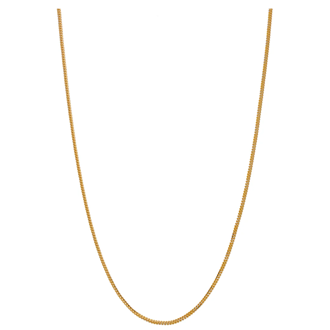 Gold Wheat Chain 22KT - FKJCN22KU6650 - Image 2