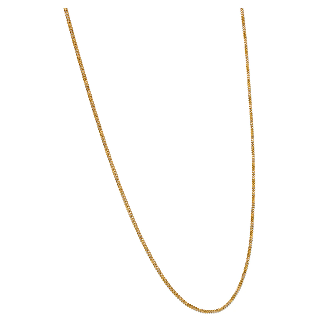 Gold Wheat Chain 22KT - FKJCN22KU6650 - Image 3
