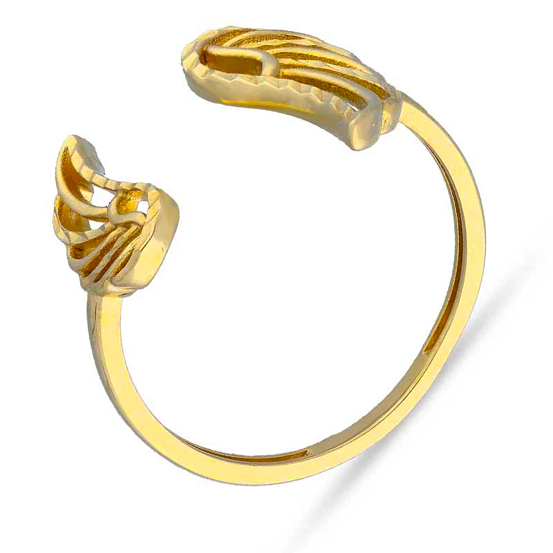 Gold Wings Shaped Ring 18KT - FKJRN18KU2100 - Image 3