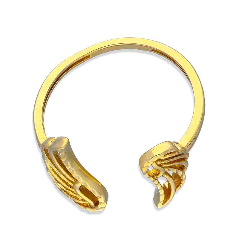 Gold Wings Shaped Ring 18KT - FKJRN18KU2100 - Image 5