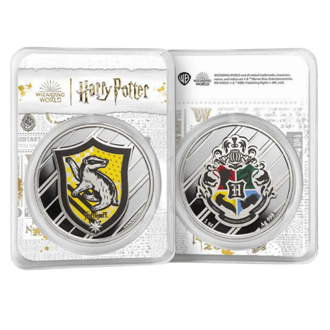 Hufflepuff Harry Potter 1 Ounce Colorized House Silver Coin - FKJCONSL6878 - Image 5