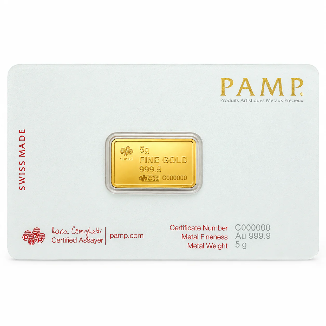 PAMP Suisse 5 Grams America the Free Bald Eagle Gold Bar 24KT - FKJGBR24K6953 - Image 3