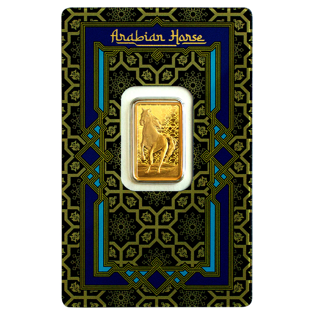 Pamp Suisse 5 Grams Arabian Horse Gold Bar 24KT - FKJGBR24K2281