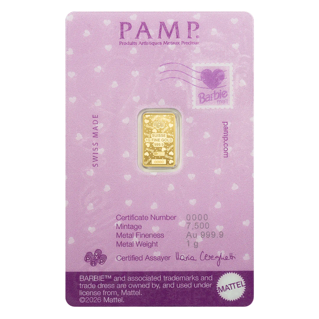 Pamp Suisse Barbie™ 1 Gram Gold Bar 24KT - FKJGBR24K6884 - Image 2