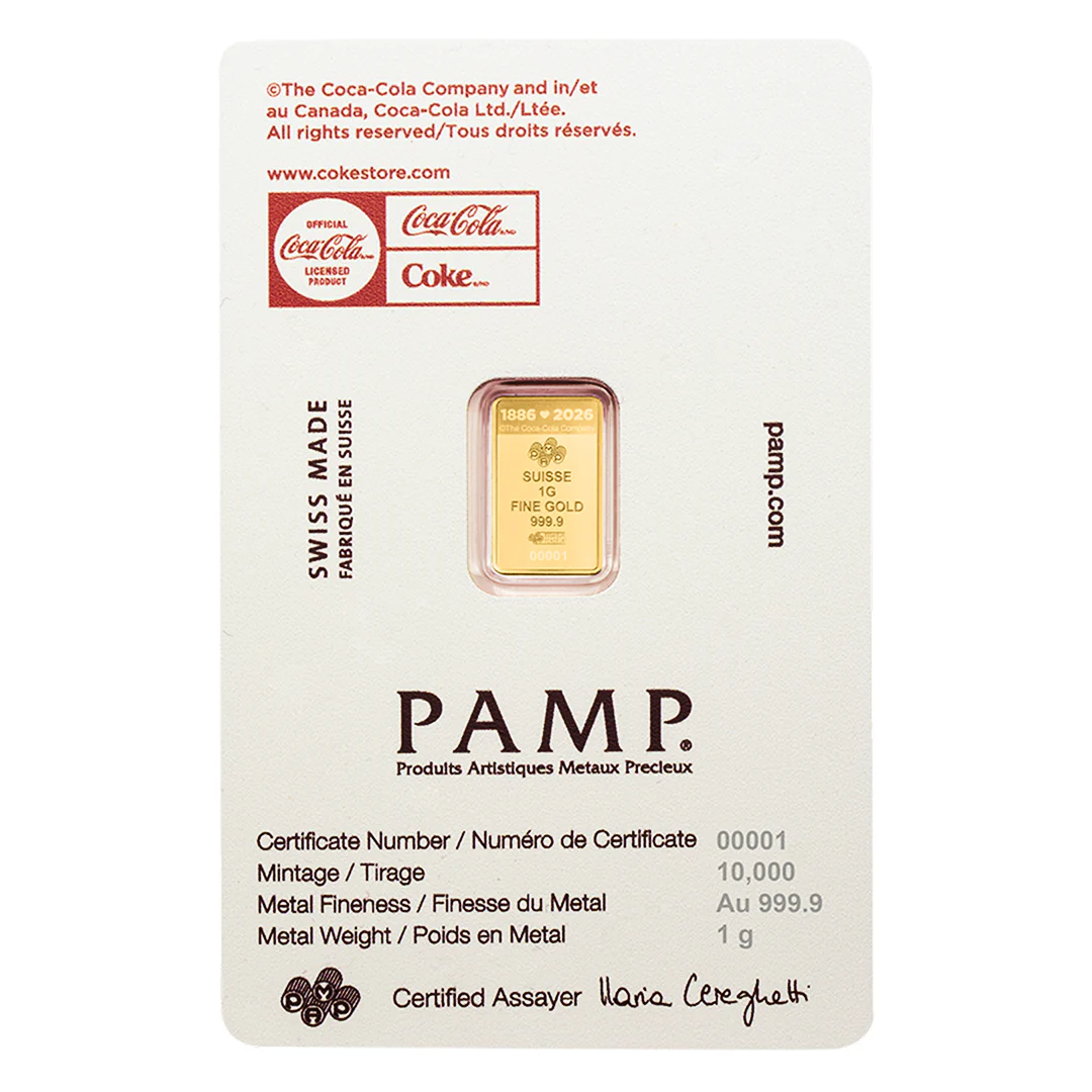 Pamp Suisse Coca-Cola® 1 Gram Gold Bar 24KT - FKJGBR24K6885 - Image 2