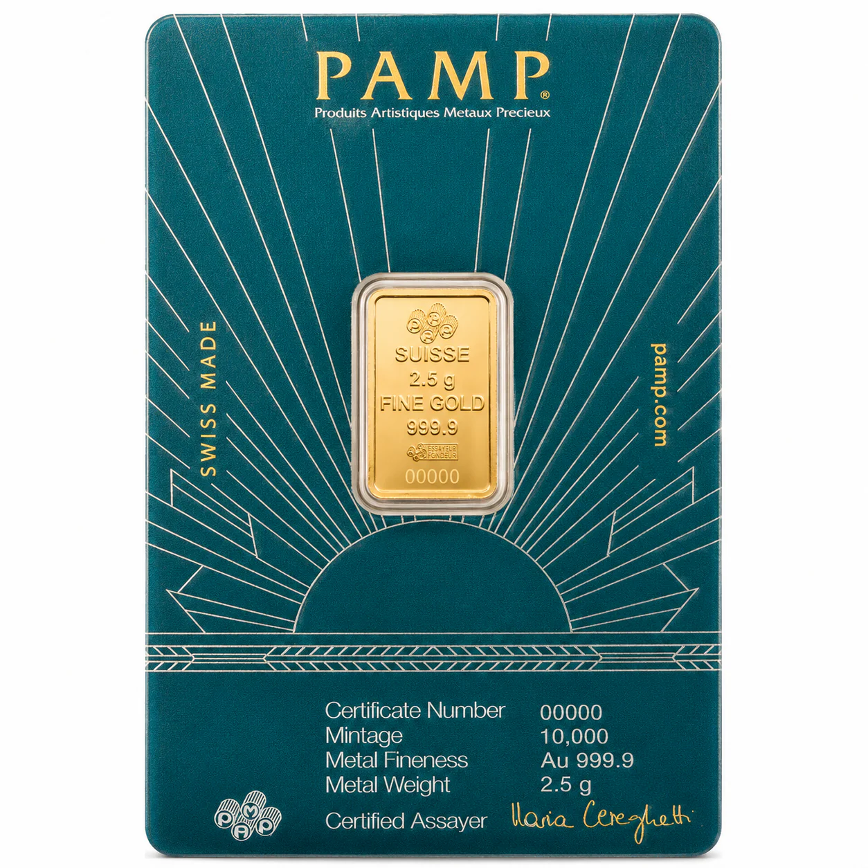 PAMP Suisse Lady of Liberty 2.5 Gram Gold Bar 24KT - FKJGBR24K6955 - Image 2