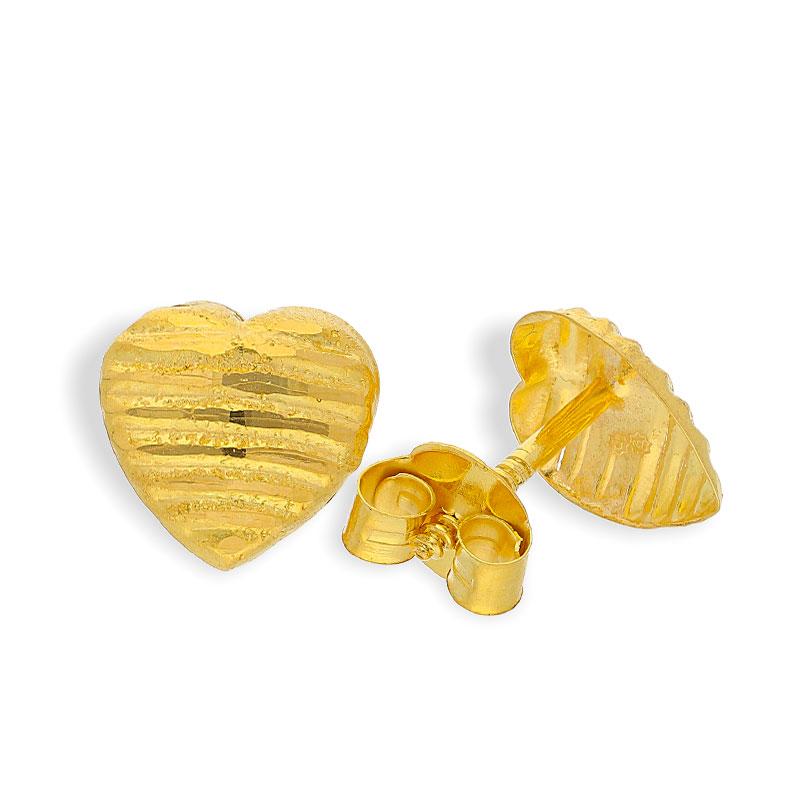 Gold Heart Pendant Set (Necklace, Earrings and Ring) 18KT - FKJNKLST1704 - Image 2