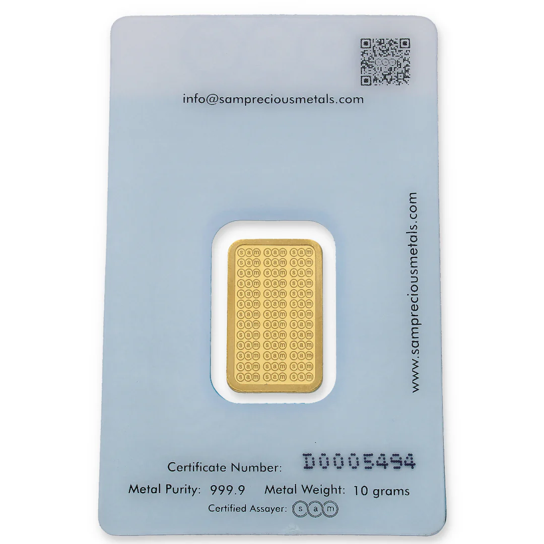 SAM 10 Grams Gold Bar 999.9 Purity - FKJGBR24K2312 - Image 4