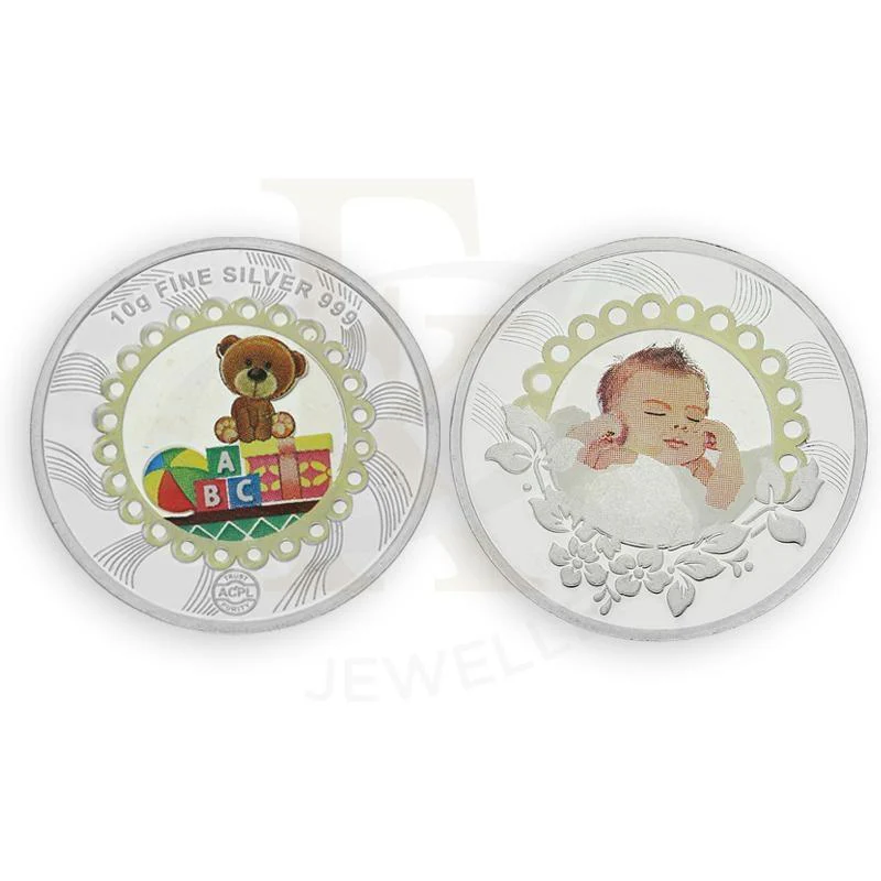 Silver 10 Grams Baby and Teddy Bear Coin in Fine 999 Silver - FKJCONSL3104
