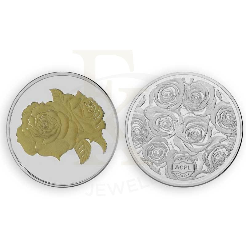 Silver 50 Grams Rose Coin in Fine 999 Silver - FKJCONSL3115