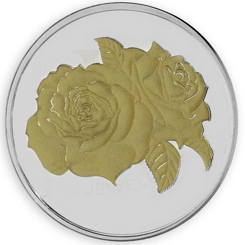 Silver 50 Grams Rose Coin in Fine 999 Silver - FKJCONSL3115 - Image 2