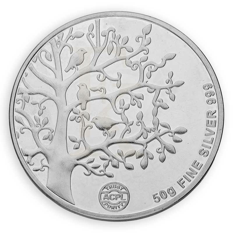 Silver 50 Grams Tree Coin in Fine 999 Silver - FKJCONSL3116 - Image 3