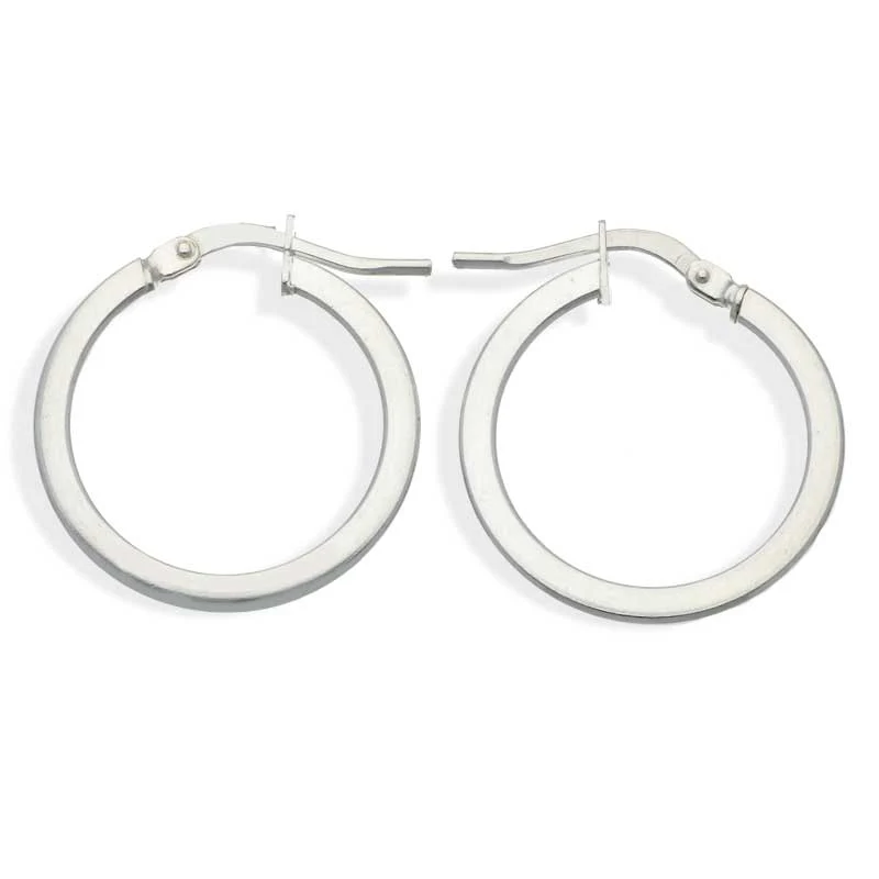 Sterling Silver 925 Clip On Hoop Earrings - FKJERNSLU3120