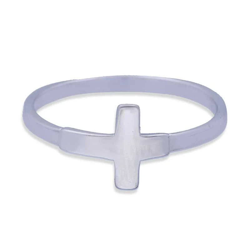 Sterling Silver 925 Cross Shaped Ring - FKJRNSLU2018