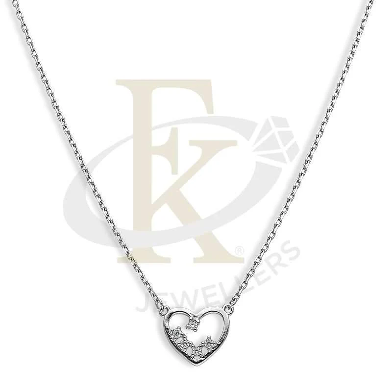 Sterling Silver 925 Heart Necklace - FKJNKLSL2665