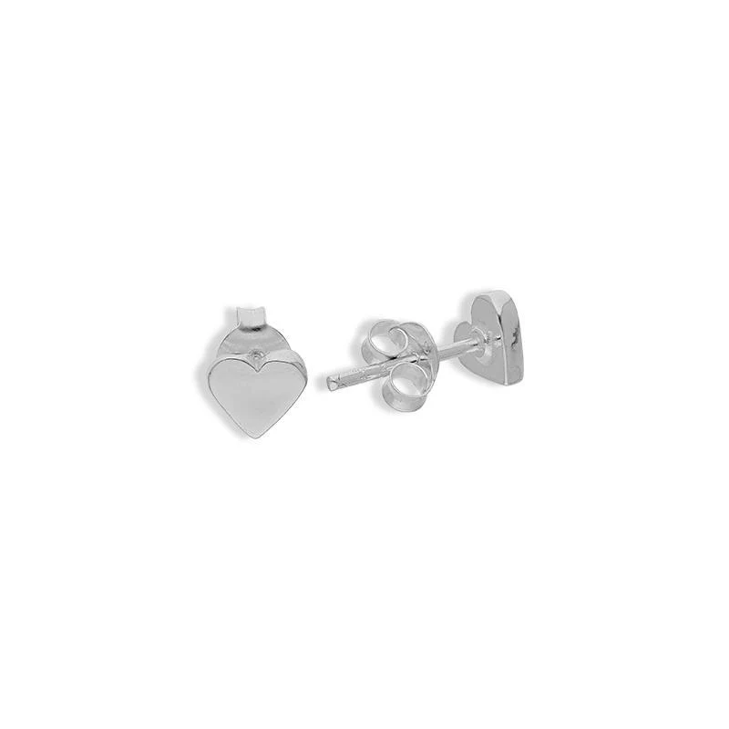 Sterling Silver 925 Heart Shaped Earrings - FKJERNSL2265
