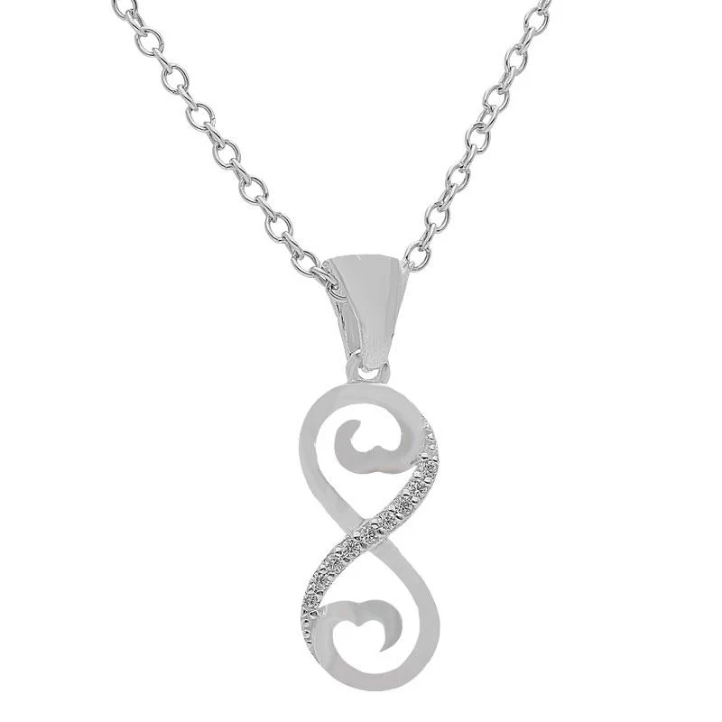 Sterling Silver 925 Infinity Pendant Set (Necklace, Earrings and Ring) - FKJNKLST2000 - Image 2