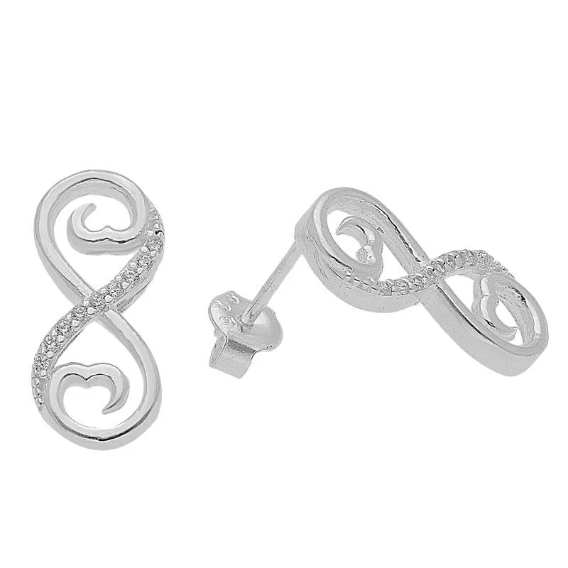 Sterling Silver 925 Infinity Pendant Set (Necklace, Earrings and Ring) - FKJNKLST2000 - Image 4