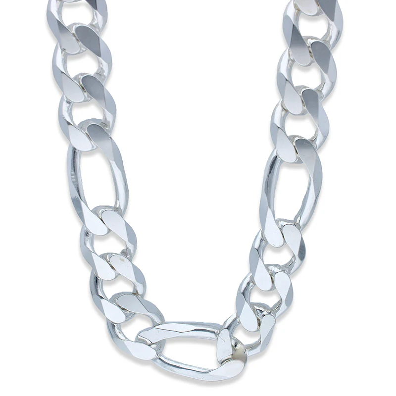 Sterling Silver 925 Men's Figaro Chain - FKJCNSLU3012
