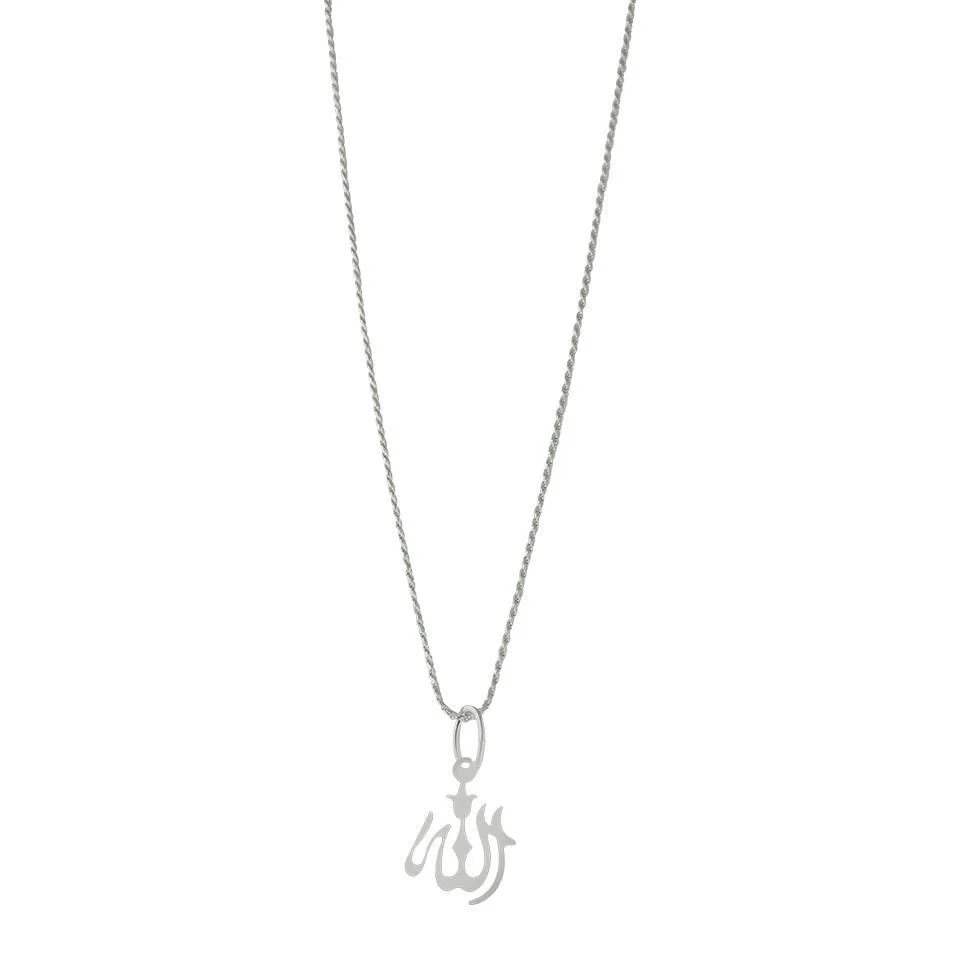 Sterling Silver 925 Necklace (Chain with Allah Pendant) - FKJNKL1751